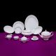 Oritsu Platina (47-piece Dinner & Tea Set)