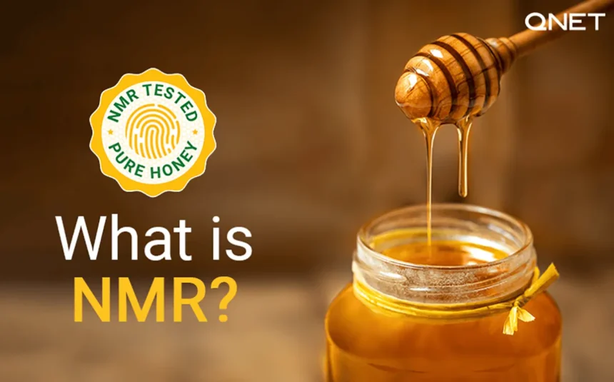 NMR tested honey in a Jar with a dripper