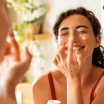 A women using Physio Radiance products