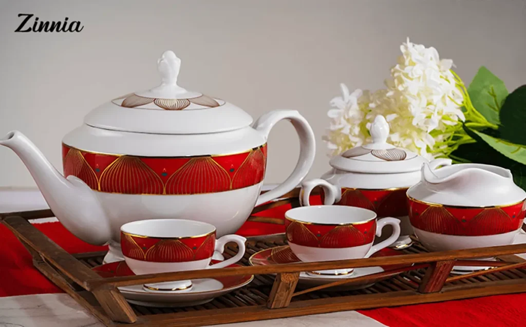 Featuring ORITSU Zinnia tea set by QNET India