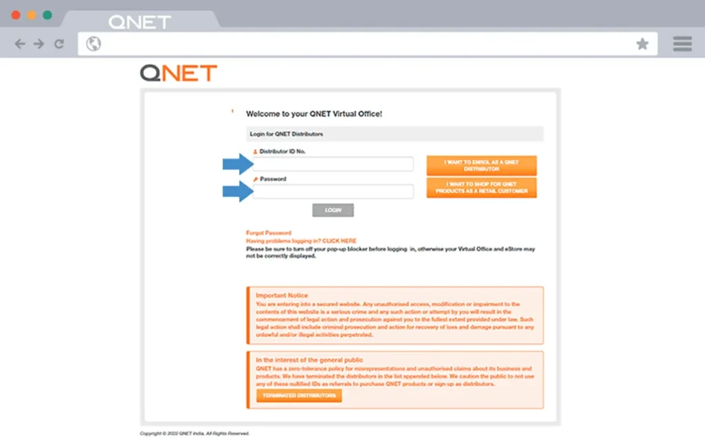 QNET India Login – QNET VO