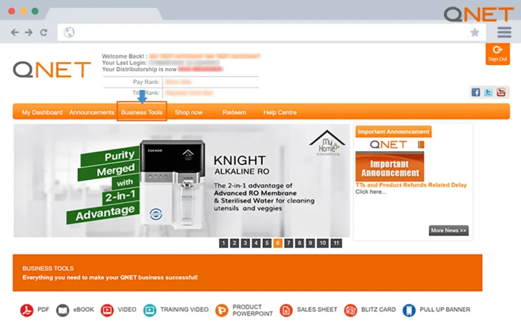 QNET Virtual Office – Business Tools