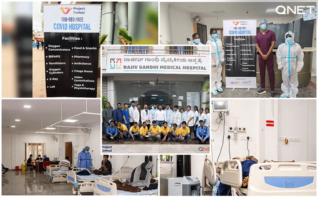 A collection of images depicting RYTHM Foundation’s CoHeal Project
