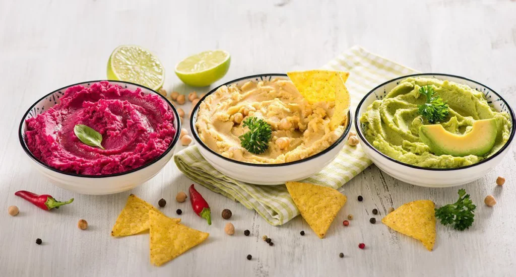 Nutriplus Kids Protein Power: 3 bowls of healthy dips