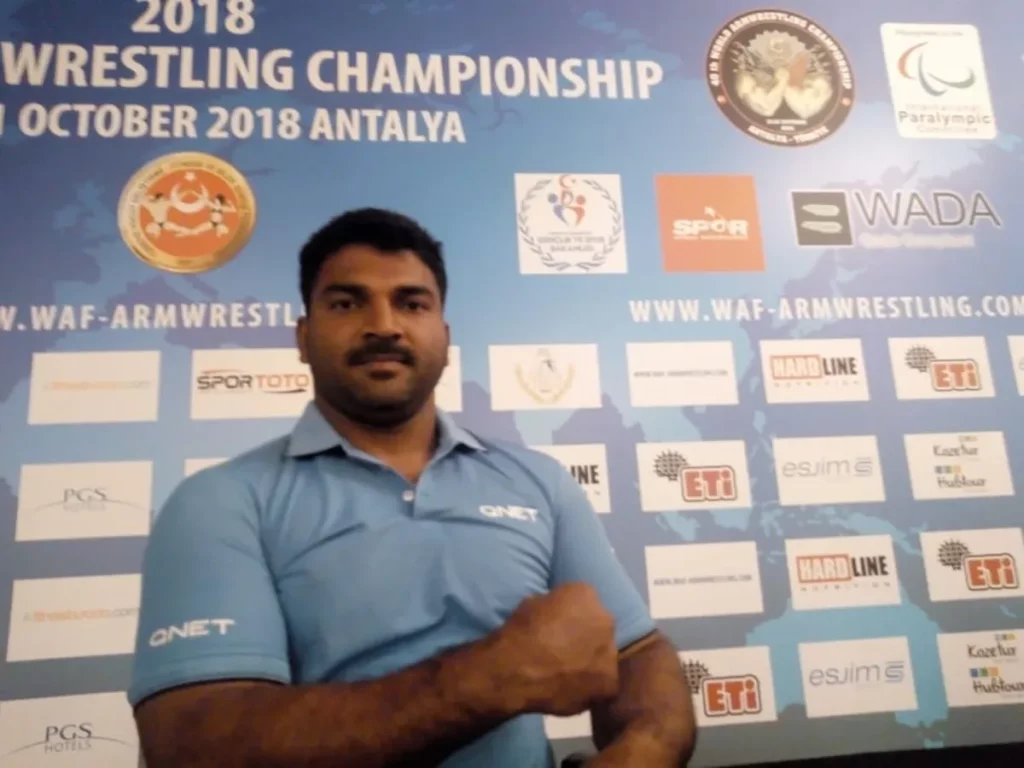 QNET India sponsored Sandesha BG, at the World Armwrestling Championship, Turkey